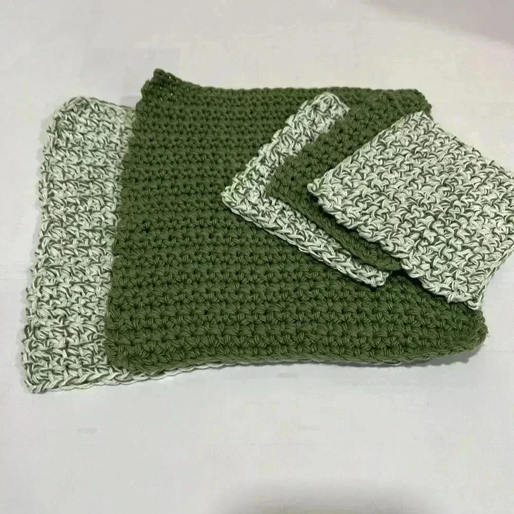 100% Cotton Handmade Washcloths & Face Scrubbies